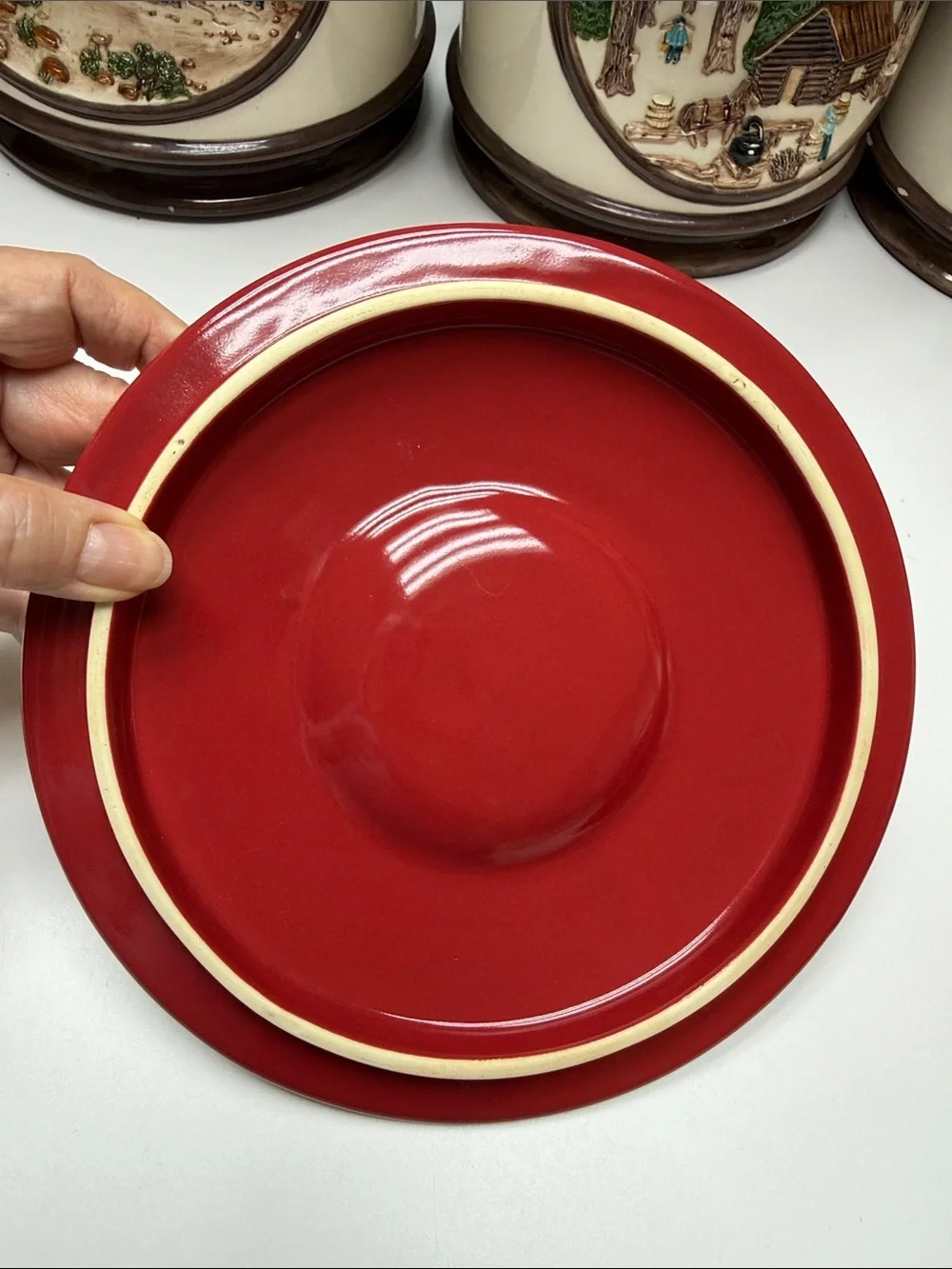 Chantel 8” Round Stoneware Dutch Oven - Oven to Table - 1.75 Quarts / 2 Liter